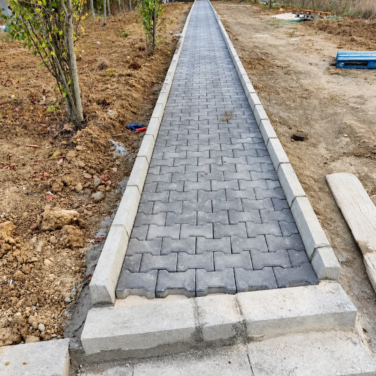 Bordürlü yürüyüş yolu